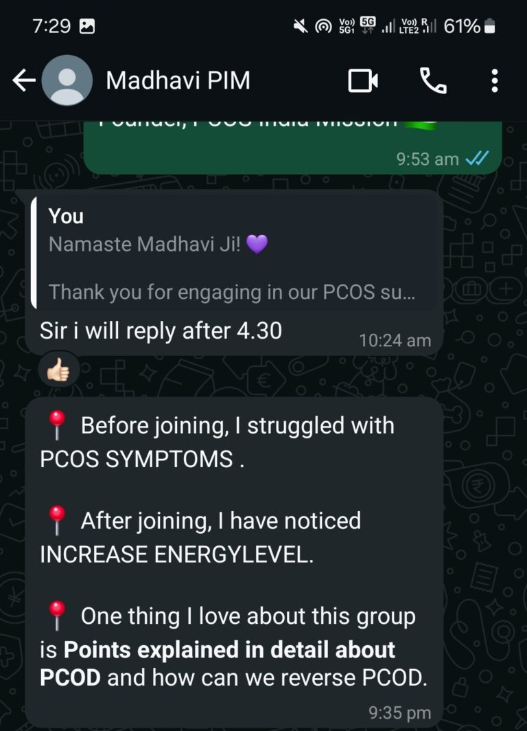 PCOS client shares how yoga and diet helped her regulate her menstrual cycle."