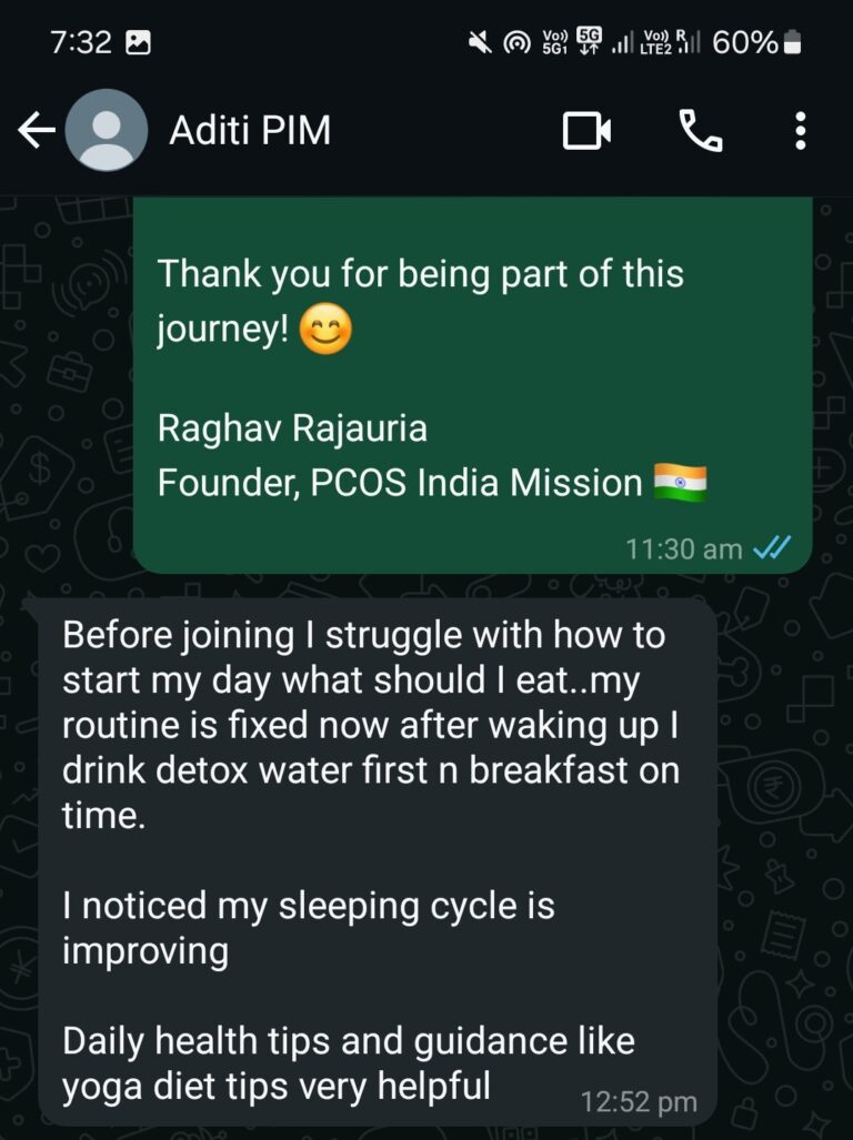 PCOS client shares her experience with the personalized PCOS diet plan.